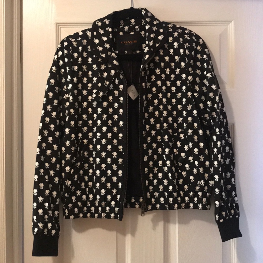 Coach floral bomber jacket